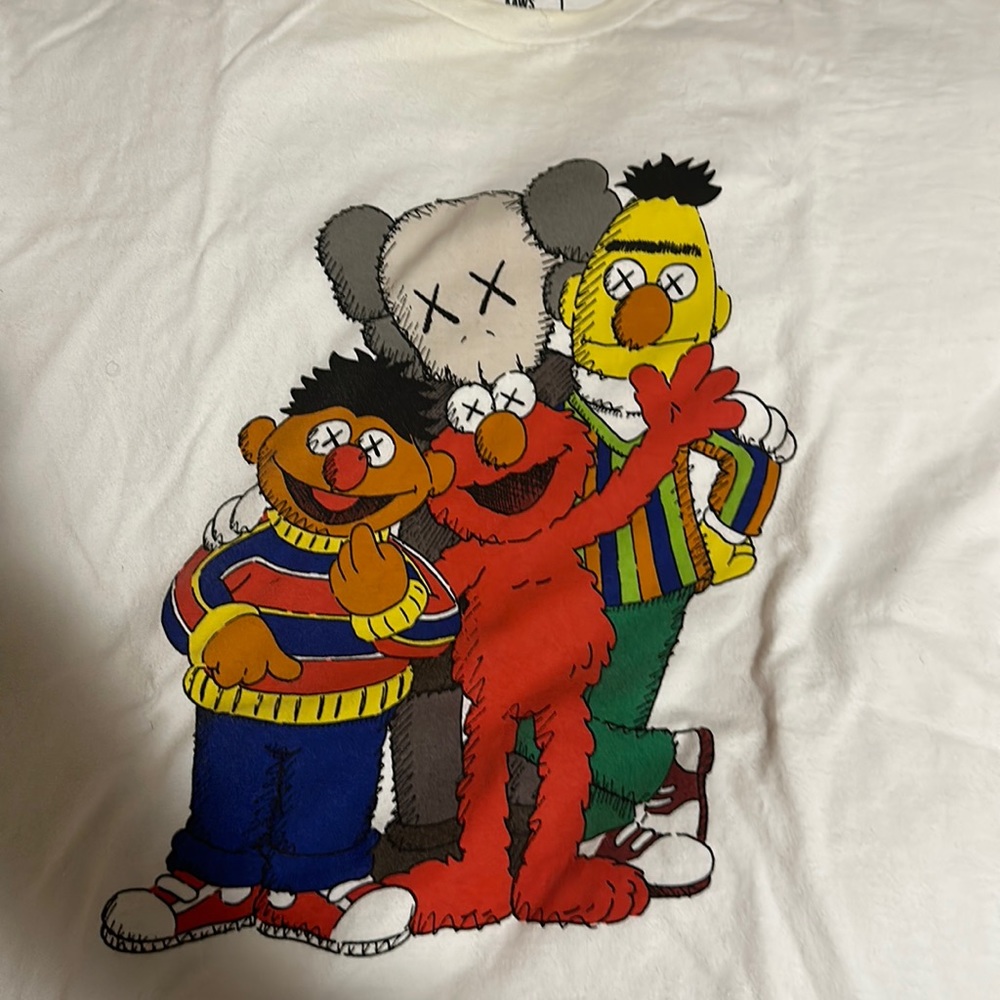 Worn size xl Kaws Sesame Street collab